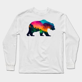 urso colorido Long Sleeve T-Shirt